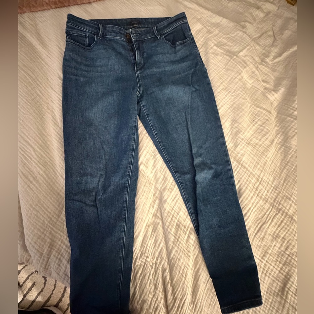 Ann Taylor Dark Blue Boyfriend Jeans